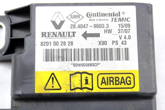 KIT AIRBAG KOMPLET OEM N. 27576 KIT AIRBAG COMPLETO ORIGINAL REZERVNI DEL DACIA SANDERO MK1 (2008 - 2012) BENZINA/GPL LETNIK 2009