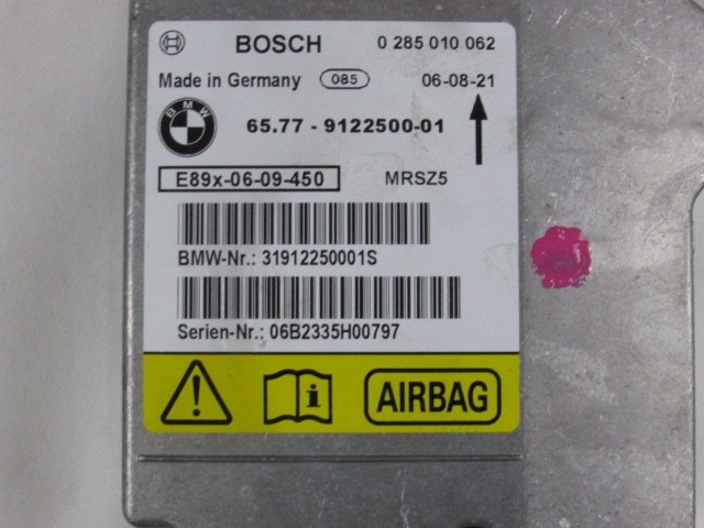 KIT AIRBAG KOMPLET OEM N. 18967 KIT AIRBAG COMPLETO ORIGINAL REZERVNI DEL BMW SERIE 3 BER/SW/COUPE/CABRIO E90/E91/E92/E93 (2005 -2009) DIESEL LETNIK 2006