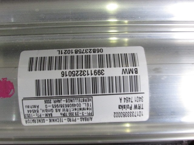 KIT AIRBAG KOMPLET OEM N. 18967 KIT AIRBAG COMPLETO ORIGINAL REZERVNI DEL BMW SERIE 3 BER/SW/COUPE/CABRIO E90/E91/E92/E93 (2005 -2009) DIESEL LETNIK 2006