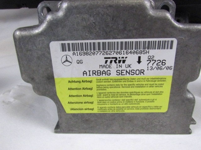 KIT AIRBAG KOMPLET OEM N. 18264 KIT AIRBAG COMPLETO ORIGINAL REZERVNI DEL MERCEDES CLASSE A W169 5P C169 3P (2004 - 04/2008) DIESEL LETNIK 2006