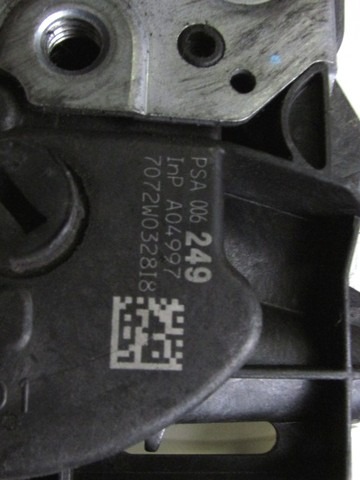 CENTRALNO ZAKLEPANJE ZADNJIH DESNIH VRAT OEM N. 9800624980 ORIGINAL REZERVNI DEL CITROEN C3 MK2 SC (2009 - 2016) DIESEL LETNIK 2012