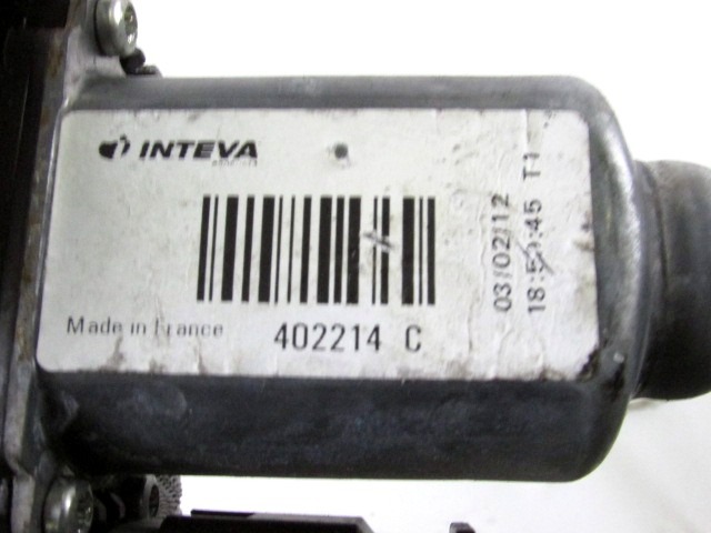 DVIZNI MEHANIZEM SPREDNIH STEKEL  OEM N. 33395 MOTORINO ALZACRISTALLO PORTA ANTERIORE ORIGINAL REZERVNI DEL CITROEN C3 MK2 SC (2009 - 2016) DIESEL LETNIK 2012