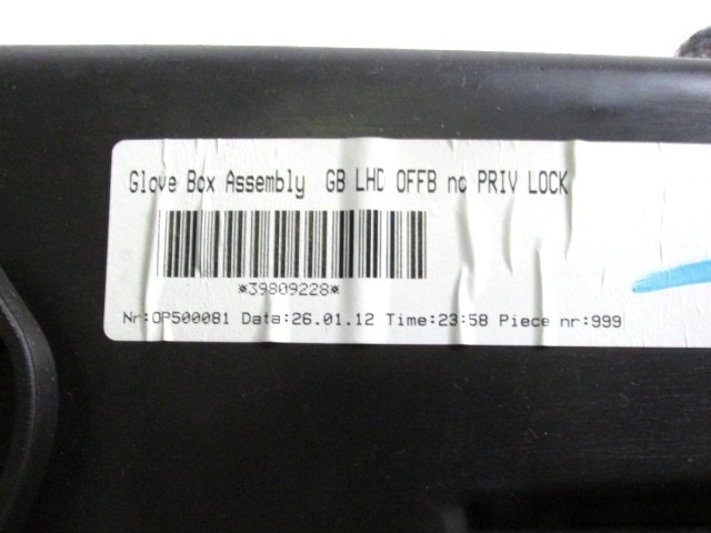 PREDAL ZA DOKUMENTE OEM N. 39809228 ORIGINAL REZERVNI DEL VOLVO XC60 156 (2008 - 2013)DIESEL LETNIK 2012