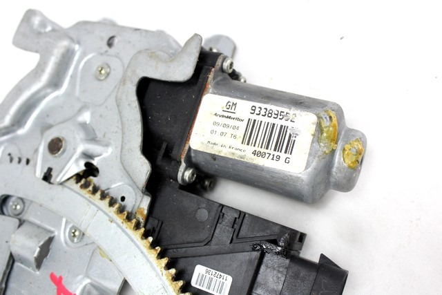 MEHANIZEM DVIGA SPREDNJIH STEKEL  OEM N. 17205 SISTEMA ALZACRISTALLO PORTA ANTERIORE ELETTR ORIGINAL REZERVNI DEL OPEL MERIVA A X03 (2003 - 2006) DIESEL LETNIK 2005