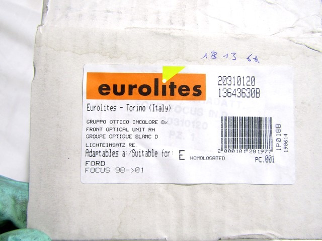 SPREDNJI INDIKATOR OEM N. 13643630B ORIGINAL REZERVNI DEL FORD FOCUS DAW DBW DNW MK1 BER/SW (1998-2001)DIESEL LETNIK 2001