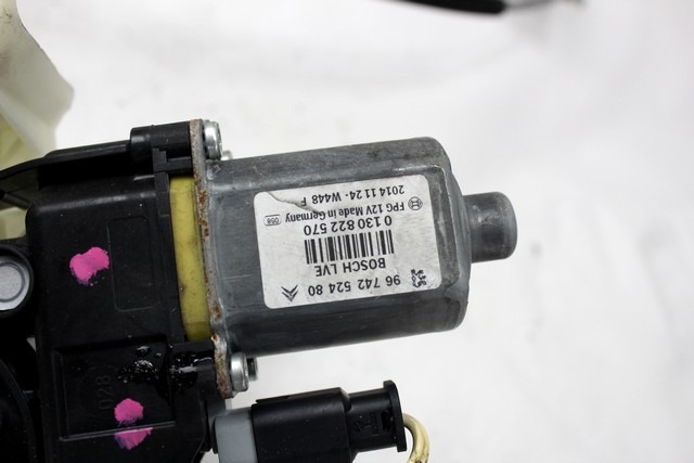 MEHANIZEM DVIGA SPREDNJIH STEKEL  OEM N. 108028 SISTEMA ALZACRISTALLO PORTA ANTERIORE ELETT ORIGINAL REZERVNI DEL CITROEN C4 CACTUS (2014 - 2018)DIESEL LETNIK 2015