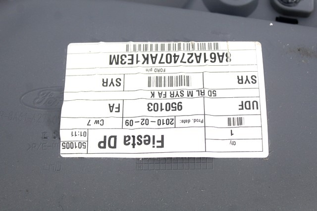 VRATNI PANEL OEM N. PNPSTFDFIESTACB1MK6BR5P ORIGINAL REZERVNI DEL FORD FIESTA CB1 CNN MK6 (09/2008 - 11/2012) BENZINA/GPL LETNIK 2010