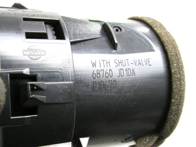 ODVOD ZRAKA OEM N. 68760-JD10A ORIGINAL REZERVNI DEL NISSAN QASHQAI J10C (2006 - 2010) DIESEL LETNIK 2008