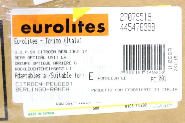 ZADNJI LEVI ZAROMET OEM N. 27079519 ORIGINAL REZERVNI DEL CITROEN BERLINGO / BERLINGO FIRST MK1 M59 (1996 - 2013) DIESEL LETNIK 2006