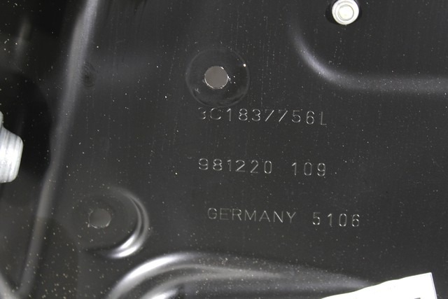 MEHANIZEM DVIGA SPREDNJIH STEKEL  OEM N. 19957 SISTEMA ALZACRISTALLO PORTA ANTERIORE ELETTR ORIGINAL REZERVNI DEL VOLKSWAGEN PASSAT B6 3C2 3C5 BER/SW (2005 - 09/2010)  DIESEL LETNIK 2007