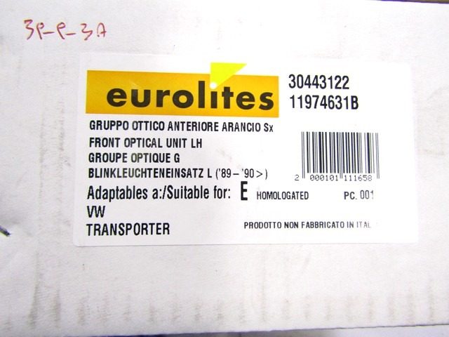 SPREDNJI INDIKATOR OEM N. 701953049 ORIGINAL REZERVNI DEL VOLKSWAGEN TRANSPORTER T4 (1991 - 2003)DIESEL LETNIK 1992