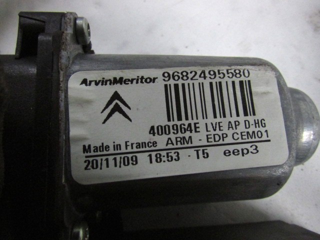 MEHANIZEM DVIGA SPREDNJIH STEKEL  OEM N. 22483 SISTEMA ALZACRISTALLO PORTA ANTERIORE ELETTR ORIGINAL REZERVNI DEL CITROEN C4 PICASSO/GRAND PICASSO MK1 (2006 - 08/2013) DIESEL LETNIK 2010