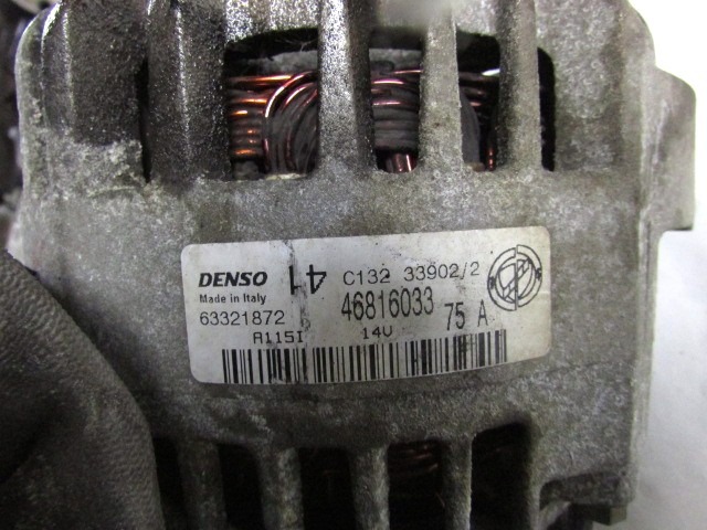 ALTERNATOR OEM N. 46816033 ORIGINAL REZERVNI DEL LANCIA Y 840 R (2000 - 2003) BENZINA LETNIK 2003