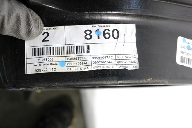 MEHANIZEM DVIGA SPREDNJIH STEKEL  OEM N. 9609 SISTEMA ALZACRISTALLO PORTA ANTERIORE ELETTRI ORIGINAL REZERVNI DEL FIAT FREEMONT (2011 - 2015)DIESEL LETNIK 2013