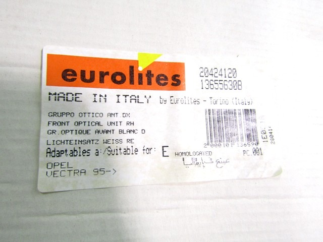 SPREDNJI INDIKATOR OEM N. 1226068 ORIGINAL REZERVNI DEL OPEL VECTRA B J96 BER/SW (1995 - 1999) DIESEL LETNIK 1997