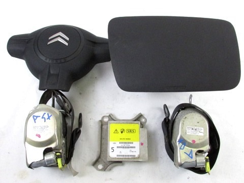 KIT AIRBAG KOMPLET OEM N. 18584 KIT AIRBAG COMPLETO ORIGINAL REZERVNI DEL CITROEN C1 (2005 - 2014) BENZINA LETNIK 2007