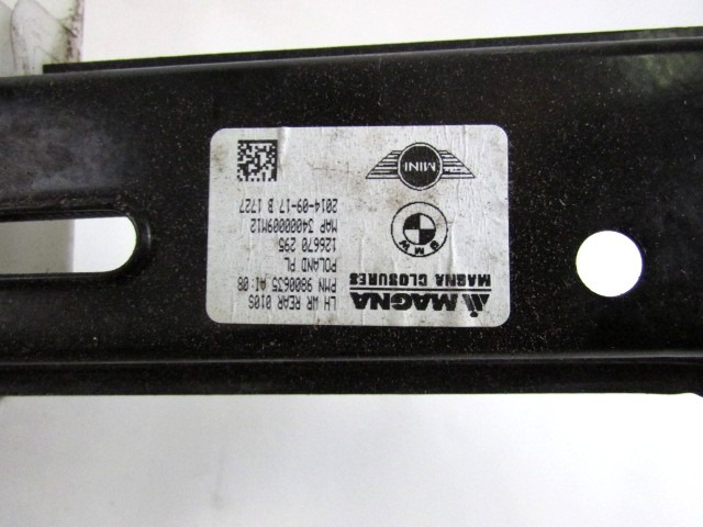 MEHANIZEM DVIGA ZADNJIH STEKEL  OEM N. 34924 SISTEMA ALZACRISTALLO PORTA POSTERIORE ELETT ORIGINAL REZERVNI DEL MINI COUNTRYMAN R60 (2010 - 2014)DIESEL LETNIK 2014