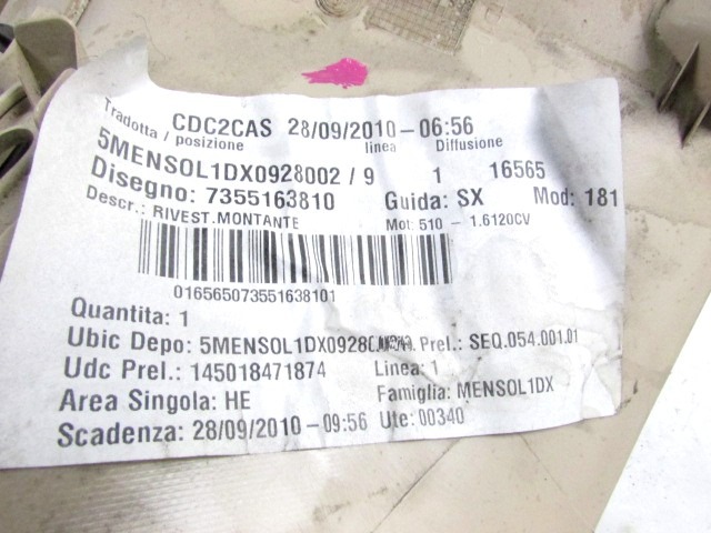 OEM N. 735516381 ORIGINAL REZERVNI DEL LANCIA DELTA 844 MK3 (2008 - 2014) DIESEL LETNIK 2011