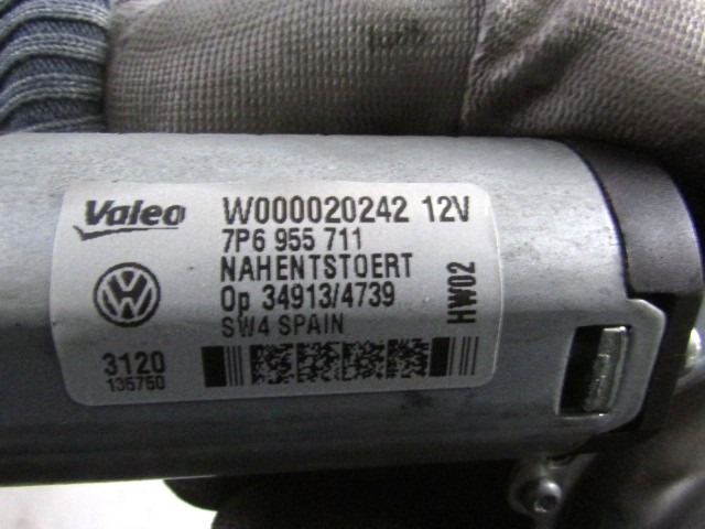 MOTORCEK ZADNJEGA BRISALCA OEM N. 7P6955711 ORIGINAL REZERVNI DEL VOLKSWAGEN TOUAREG 7P5 7P6 MK2 (2010 - 2018)DIESEL LETNIK 2010