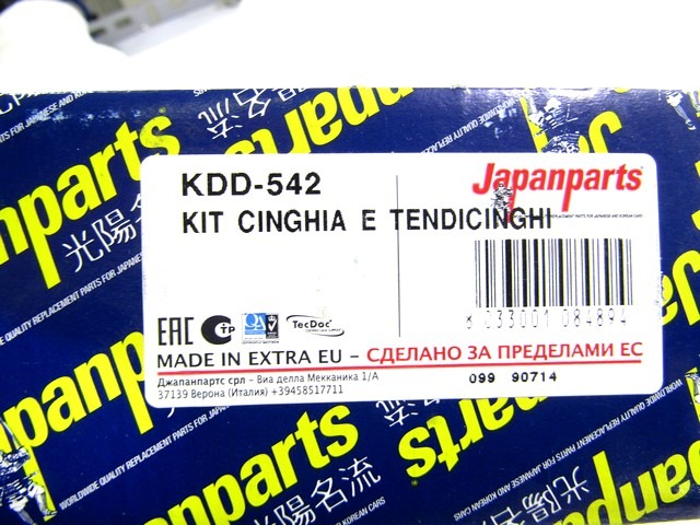 KDD-542 KIT CINGHIA DENTATA DISTRIBUZIONE CON TENDICINGHIA JAPANPARTS MITSUBISHI PAJERO 3.5 V6 24V 153 KW RICAMBIO NUOVO