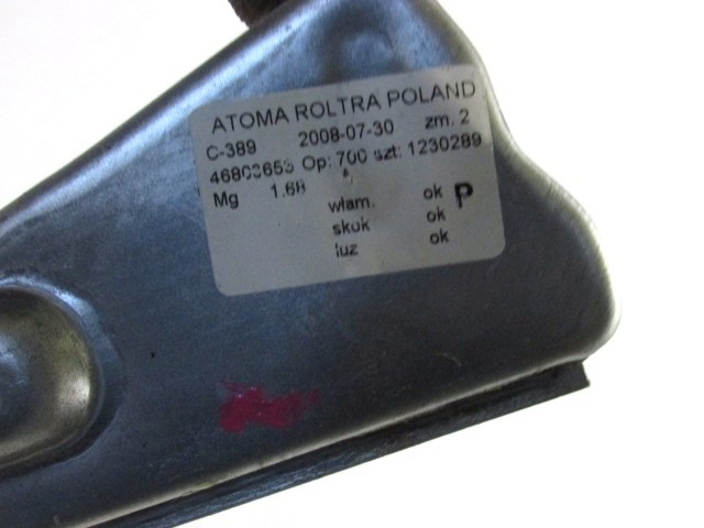 ROCNI SISTEM ZA DVIGOVANJE ZADNJEGA STEKLA  OEM N. 46803653 ORIGINAL REZERVNI DEL FIAT PANDA 169 (2003 - 08/2009) BENZINA LETNIK 2008