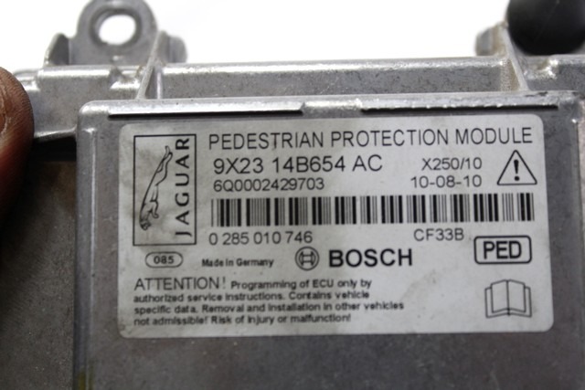 RACUNALNIK AIRBAG OEM N. 9X23-14B654-AC ORIGINAL REZERVNI DEL JAGUAR XF X250 MK1 (2008 - 2011)DIESEL LETNIK 2010