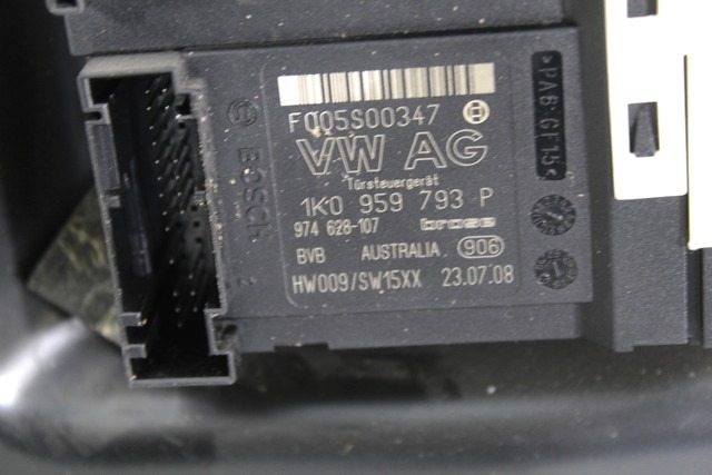 MEHANIZEM DVIGA SPREDNJIH STEKEL  OEM N. 19958 SISTEMA ALZACRISTALLO PORTA ANTERIORE ELETTR ORIGINAL REZERVNI DEL VOLKSWAGEN PASSAT B6 3C2 3C5 BER/SW (2005 - 09/2010)  DIESEL LETNIK 2008