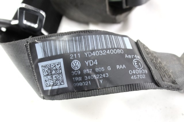 VARNOSTNI PAS OEM N. 3C9857805G ORIGINAL REZERVNI DEL VOLKSWAGEN PASSAT B6 3C2 3C5 BER/SW (2005 - 09/2010)  DIESEL LETNIK 2008