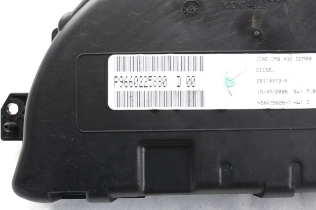 KILOMETER STEVEC OEM N. 9660225880 ORIGINAL REZERVNI DEL CITROEN C3 / PLURIEL MK1R (09/2005 - 11/2010) DIESEL LETNIK 2006