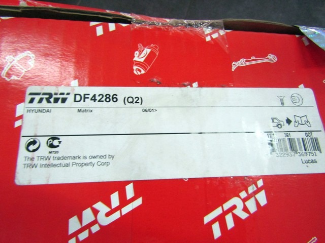 ZADNJI ZAVORNI DISKI OEM N. 58411-38310 ORIGINAL REZERVNI DEL HYUNDAI MATRIX FC (2001 - 2010)DIESEL LETNIK 2002