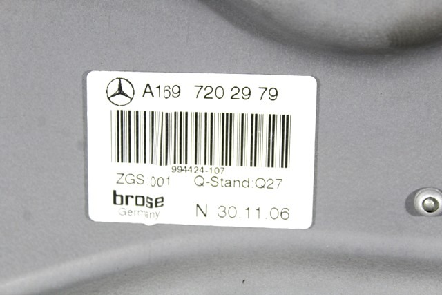 MEHANIZEM DVIGA SPREDNJIH STEKEL  OEM N. 18261 SISTEMA ALZACRISTALLO PORTA ANTERIORE ELETTR ORIGINAL REZERVNI DEL MERCEDES CLASSE A W169 5P C169 3P (2004 - 04/2008) BENZINA LETNIK 2007