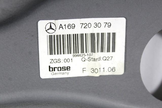 MEHANIZEM DVIGA SPREDNJIH STEKEL  OEM N. 18261 SISTEMA ALZACRISTALLO PORTA ANTERIORE ELETTR ORIGINAL REZERVNI DEL MERCEDES CLASSE A W169 5P C169 3P (2004 - 04/2008) BENZINA LETNIK 2007