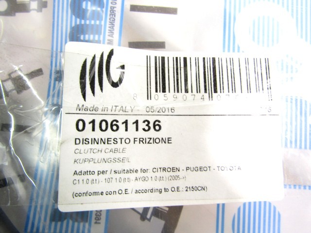 OEM N. 2150CN ORIGINAL REZERVNI DEL CITROEN C1 (2005 - 2014) BENZINA LETNIK 2007