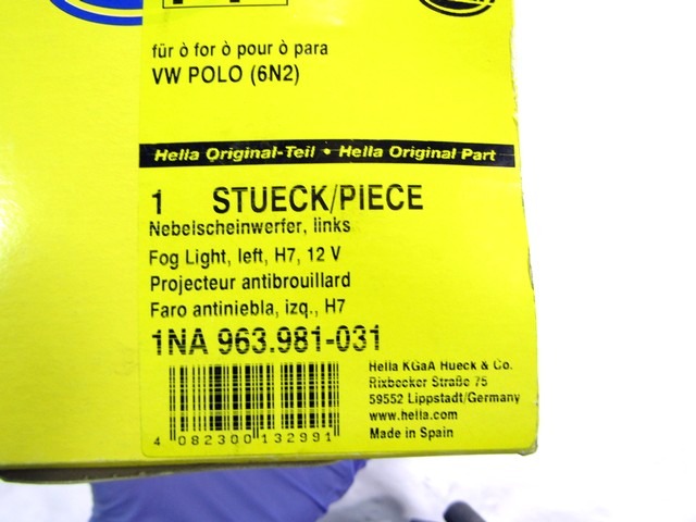 LEVA MEGLENKA OEM N. 6N0941699E ORIGINAL REZERVNI DEL VOLKSWAGEN POLO 6N2 (10/1999 - 04/2002)BENZINA LETNIK 2001