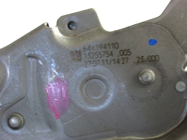 OEM N. 13255754 ORIGINAL REZERVNI DEL OPEL CORSA D R S07 (02/2011 - 2014) BENZINA/GPL LETNIK 2011