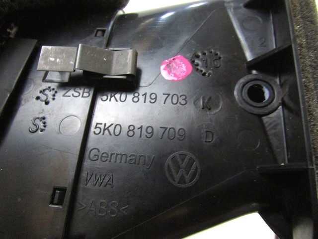 ODVOD ZRAKA OEM N. 5K0819709D ORIGINAL REZERVNI DEL VOLKSWAGEN GOLF VI 5K1 517 AJ5 MK6 (2008-2012) DIESEL LETNIK 2011