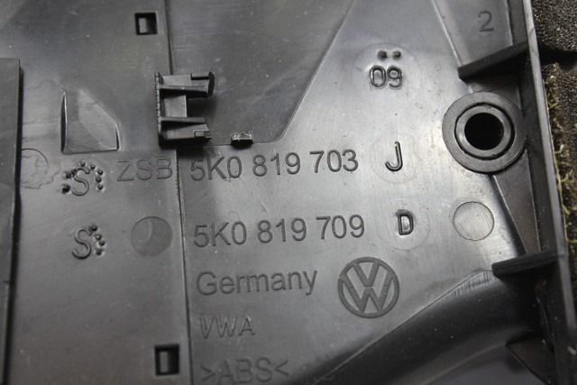 ODVOD ZRAKA OEM N. 5K0819703J ORIGINAL REZERVNI DEL VOLKSWAGEN GOLF VI 5K1 517 AJ5 MK6 (2008-2012) DIESEL LETNIK 2009