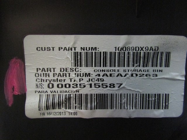 PREDAL ZA DOKUMENTE OEM N. 1QQ89DX9AD ORIGINAL REZERVNI DEL FIAT FREEMONT (2011 - 2015)DIESEL LETNIK 2014