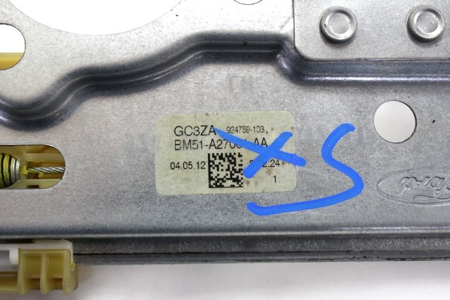 ROCNI SISTEM ZA DVIGOVANJE ZADNJEGA STEKLA  OEM N. BM51-A27001-AA ORIGINAL REZERVNI DEL FORD FOCUS MK3 4P/5P/SW (2011 - 2014)DIESEL LETNIK 2012