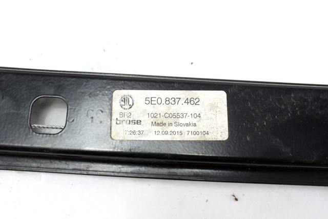 MEHANIZEM DVIGA SPREDNJIH STEKEL  OEM N. 106544 SISTEMA ALZACRISTALLO PORTA ANTERIORE ELETT ORIGINAL REZERVNI DEL SKODA OCTAVIA MK3 5E3 NL3 NR3 (2012 - 2017)BENZINA/METANO LETNIK 2015