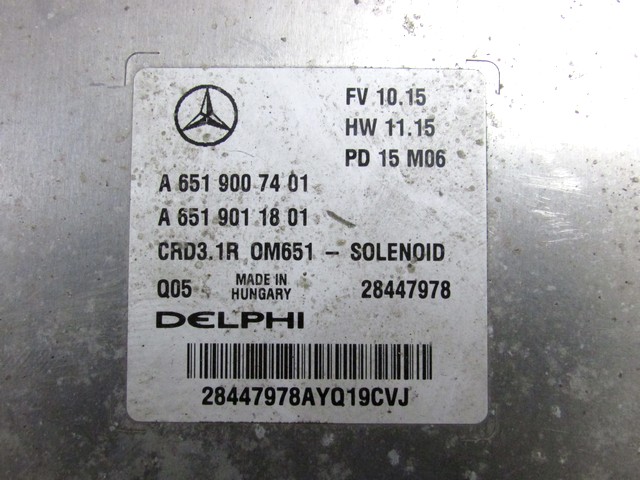 KOMPLET ODKLEPANJE IN VZIG  OEM N. 32835 KIT ACCENSIONE AVVIAMENTO ORIGINAL REZERVNI DEL MERCEDES GLK X204 (2008 - 2012)DIESEL LETNIK 2011