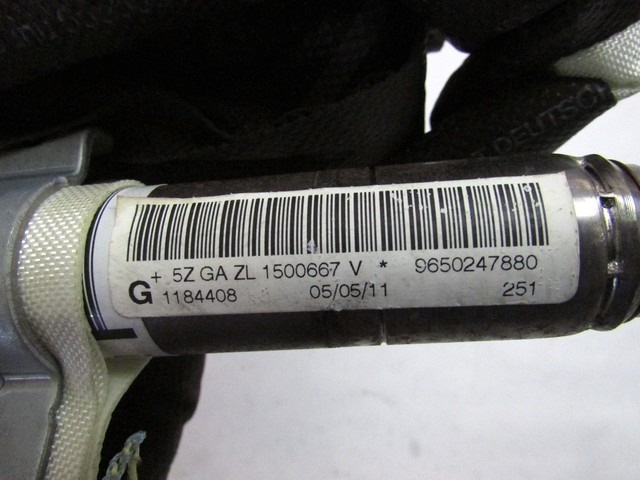 ZRACNA BLAZINA GLAVA LEVA OEM N. 9650247880 ORIGINAL REZERVNI DEL PEUGEOT 207 / 207 CC R WA WC WD WK (05/2009 - 2015) DIESEL LETNIK 2011