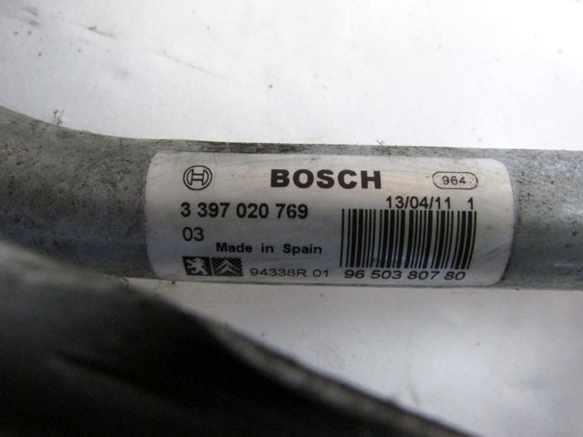 MOTORCEK PREDNJIH BRISALCEV OEM N. 9650380780 ORIGINAL REZERVNI DEL PEUGEOT 207 / 207 CC R WA WC WD WK (05/2009 - 2015) DIESEL LETNIK 2011