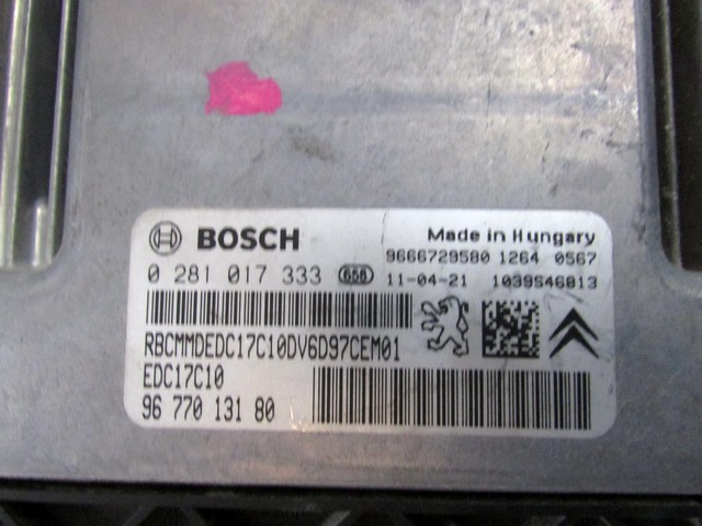 KOMPLET ODKLEPANJE IN VZIG  OEM N. (D)33260 KIT ACCENSIONE AVVIAMENTO ORIGINAL REZERVNI DEL PEUGEOT 207 / 207 CC R WA WC WD WK (05/2009 - 2015) DIESEL LETNIK 2011