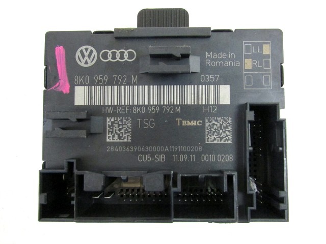 RACUNALNIK VRAT IN STEKEL OEM N. 8K0959792M ORIGINAL REZERVNI DEL AUDI A4 B8 8K2 BER/SW/CABRIO (2007 - 11/2015) DIESEL LETNIK 2011