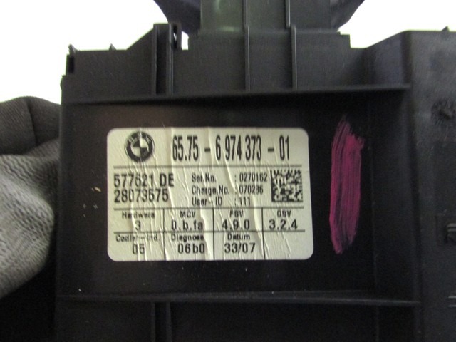 RACUNALNIK AVTOALARMA/BLOKADA MOTORJA OEM N. 69756974373 ORIGINAL REZERVNI DEL BMW SERIE 3 BER/SW/COUPE/CABRIO E90/E91/E92/E93 (2005 -2009) DIESEL LETNIK 2007