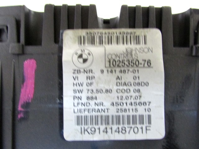 KILOMETER STEVEC OEM N. 1025350 ORIGINAL REZERVNI DEL BMW SERIE 3 BER/SW/COUPE/CABRIO E90/E91/E92/E93 (2005 -2009) DIESEL LETNIK 2007