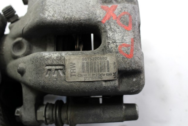 ZADNJE DESNE ZAVORNE CELJUSTI  OEM N. 9675220880 ORIGINAL REZERVNI DEL CITROEN C4 MK2 (2010 - 2018) DIESEL LETNIK 2012