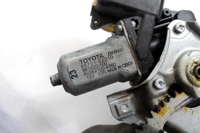 MEHANIZEM DVIGA SPREDNJIH STEKEL  OEM N. 22467 SISTEMA ALZACRISTALLO PORTA ANTERIORE ELETTR ORIGINAL REZERVNI DEL TOYOTA AURIS E15 MK1 R (2010 - 2012)DIESEL LETNIK 2011