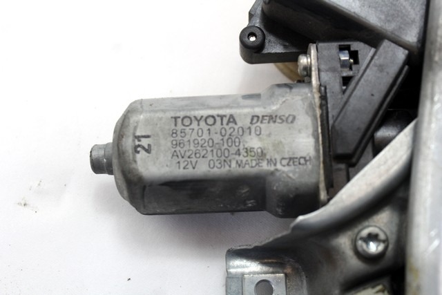 MEHANIZEM DVIGA ZADNJIH STEKEL  OEM N. 22467 SISTEMA ALZACRISTALLO PORTA POSTERIORE ELETT ORIGINAL REZERVNI DEL TOYOTA AURIS E15 MK1 R (2010 - 2012)DIESEL LETNIK 2011